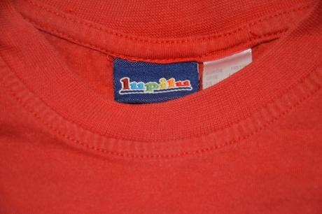 116 bavlněné červené triko s pirátem, lupilu,116