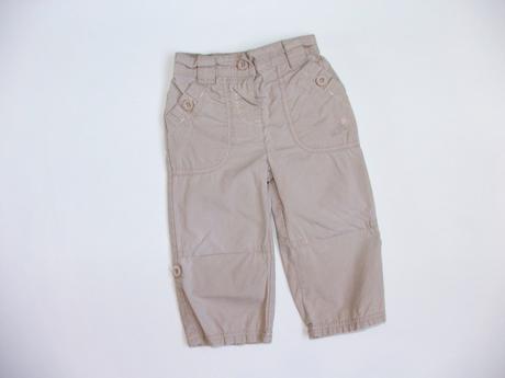 K837 plátěné kalhoty s roll up nohavicemi  vel. 80, next,80