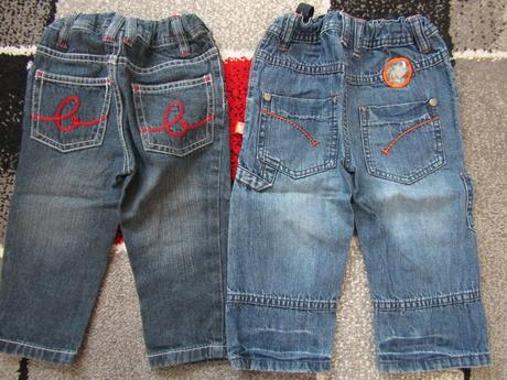 Zateplené manšestráky + rifle vel.80 - 4ks, lindex,80