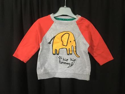 Vel. 68 tenká mikina se slonem, 68