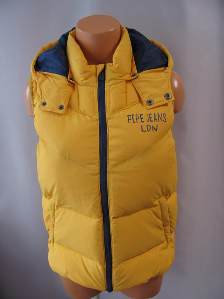 Péřová vesta s kapucí - pepe jeans, pepe jeans,164