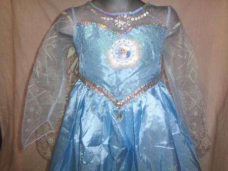 Karneval - šaty frozen elsa se závojem - 5-6 let,
