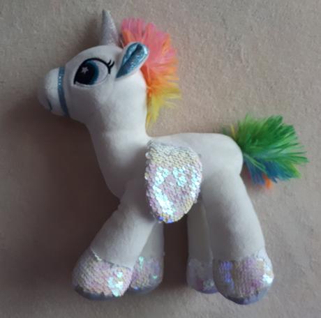 Plyšoví jednorožci, polštářek s měnícími flitry,