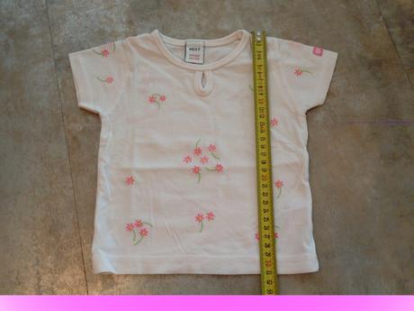 Bílé tričko bavlna next kytičky 3-6měs, 8 kg holka, next,62