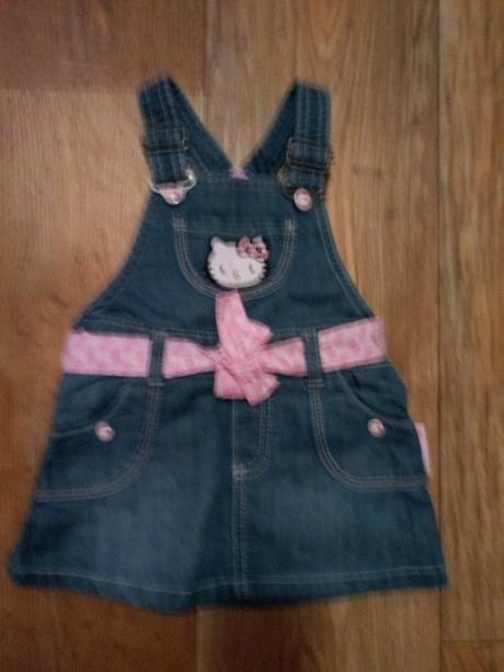 Komplet - šaty a tričko hello kitty,top stav,v.74, h&m,74