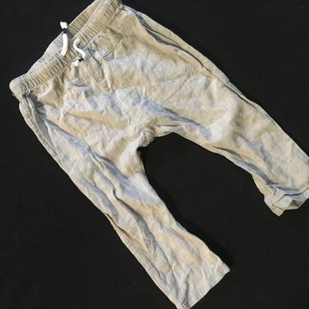 Vel. 86 lněné kalhoty s tkaničkou, 86