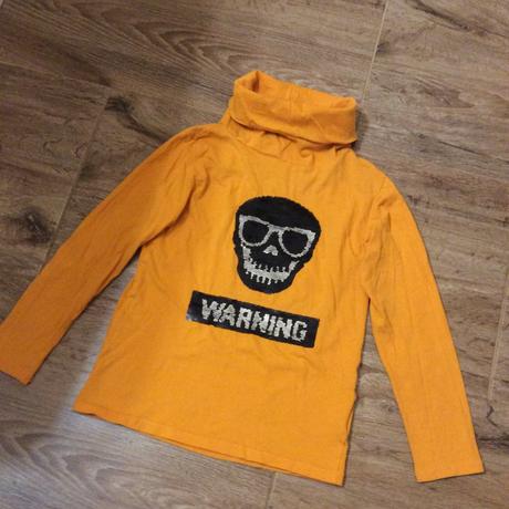 Bavlněné tričko/rolák s překlápěcími flitry, dopodopo,128