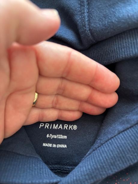 K11/ mikina modra s míčem - v.6/7 let je s, primark,122