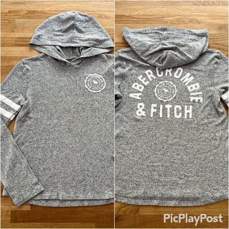 Svetr & šedá klokanka abercrombie&fitch v. 140, abercrombie&fitch,140