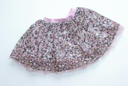 P501 tylová květovaná sukýnka vel. 68, next,68