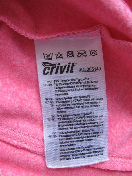 Neonově růžová thermo mikina, crivit,140