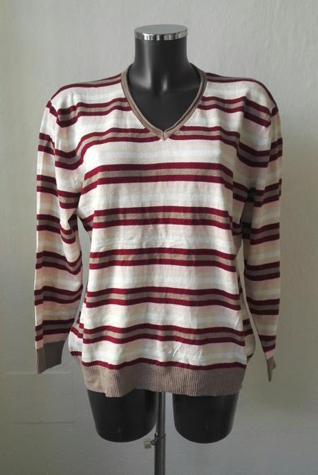 Pruhovaný svetřík na tělo clarina - vel.48, 48