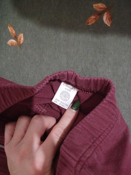 Vínové zateplené legíny lindex 134/140, lindex,140