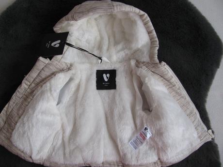 Zimní novorozenecká bundička s kapucí, 56