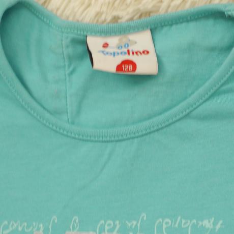 Topolino 128 tyrkysove dlouhe triko, topolino,128