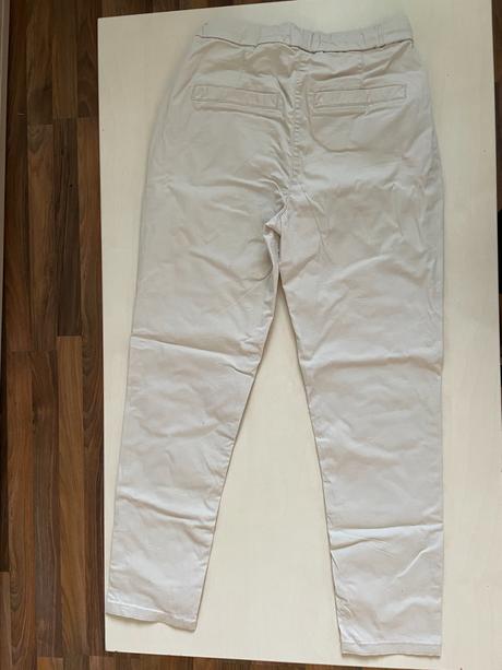 Béžové kalhoty s tkanicí, vel xs, menší postava, m, xs