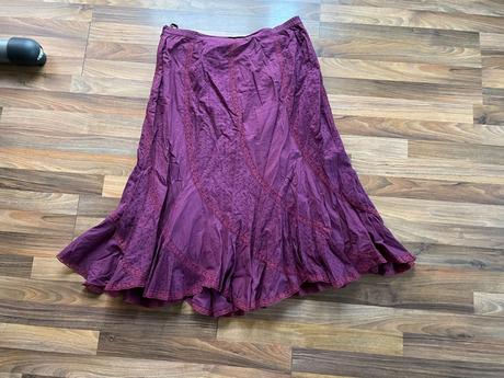 Vínovo fialová sukně, vel 48/22 cca 3-4xl, měřte,, 4xl