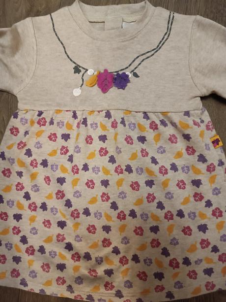 Teplejší šaty s motivem podzimu,zn. baby,vel.74/80, baby,74