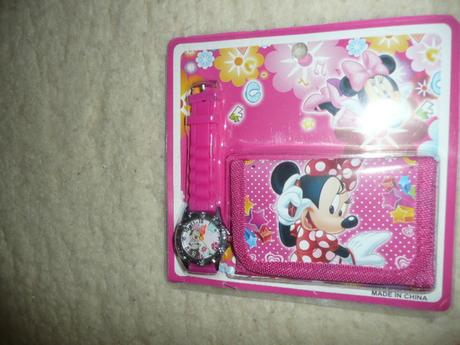 Sada minnie peněženka dětské hodinky, 