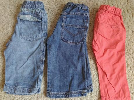Vel.74, h&m, dětské, dívčí plátěné kalhoty, h&m,74