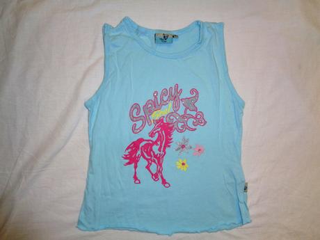 Tyrkysové letní tílko s koníkem, 134 / 140