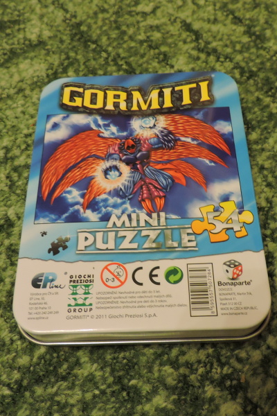 Mini puzzle gormiti v plechové krabičce, 