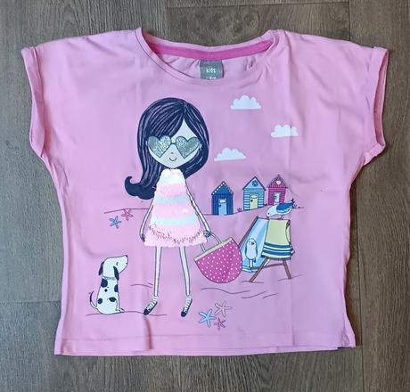 2x dívčí trička s krátkým rukávem, vel. 110, kids,110