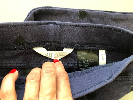 Legíny kalhoty modrá denim srdíčka 116cm 5-6let, h&m,116