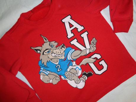 Super červená mikina s vlkem, 110