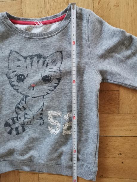 Mikina kočička vel. 122 / 128, h&m,122