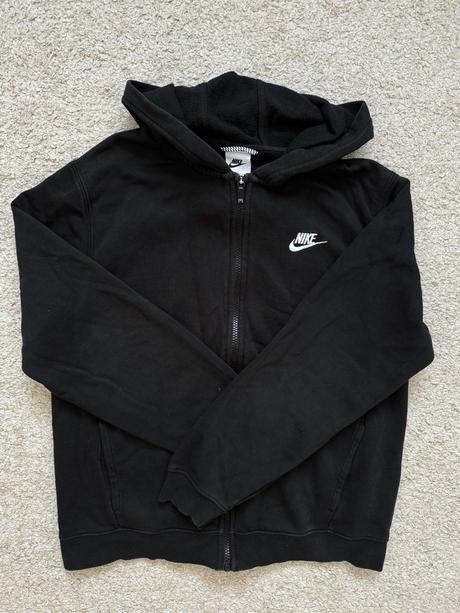 Černá mikina nike na zip, vel. 158/170, nike,158