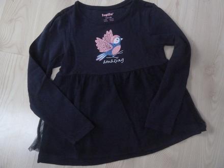 Triko s ptáčkem, tylová sukýnka, lupilu,122
