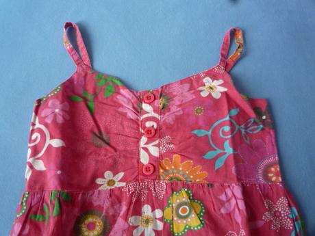 Plátěné šaty na ramínka růžové vel. 140, f&f,140