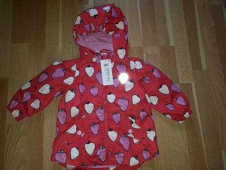 Jarní, podzimní bunda, přechodovå s jahůdky vel. 9, lindex,98