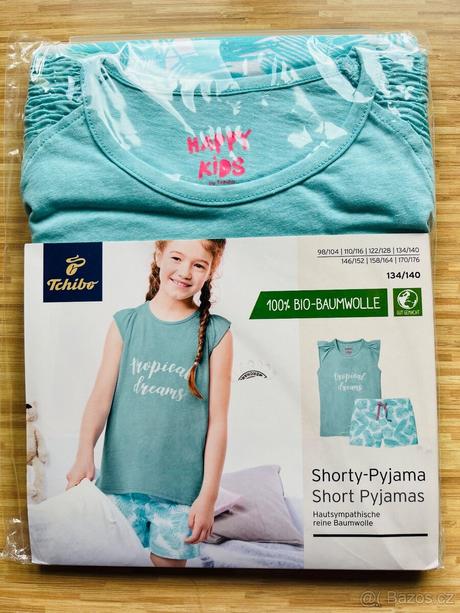 Krátké/letní/dívčí pyžámko vel.134/140, tchibo,134