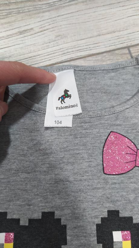 Šedé tričko dívčí krátký rukáv 104, palomino,104