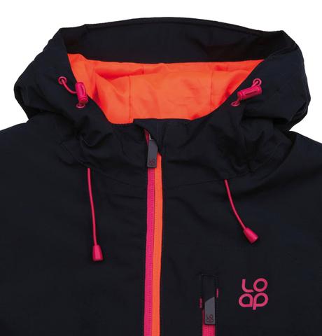 Černá lyžařská bunda loap barevné zipy vel. s, loap,s