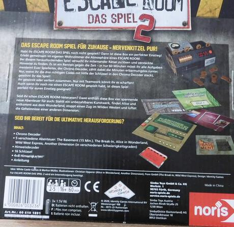 Stolní úniková  hra escape room 2, 