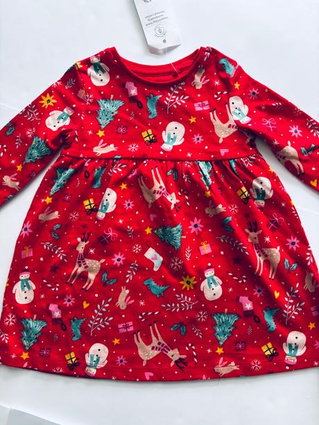 Ob/ šaty vánoční - v.3/6 měs. zn. f&f, 68