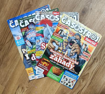 4 časopisy časostroj - 1 ks, speciál 3 ks,