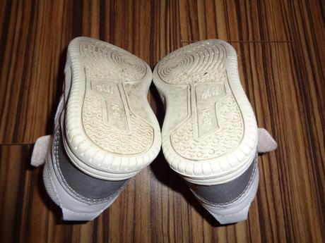 Luxusní bílostříbrné kožené kotníčkové boty 20/21, h&m,20