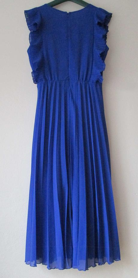 Dámské šaty midi plisované modré numoco xl 42, 42 / xl
