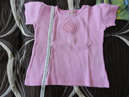 Tričko krátký rukáv růžové, 110