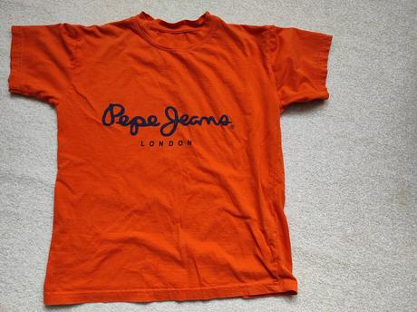 Bavlněné oranžové triko pepe jeans vel. 140/146, pepe jeans,140