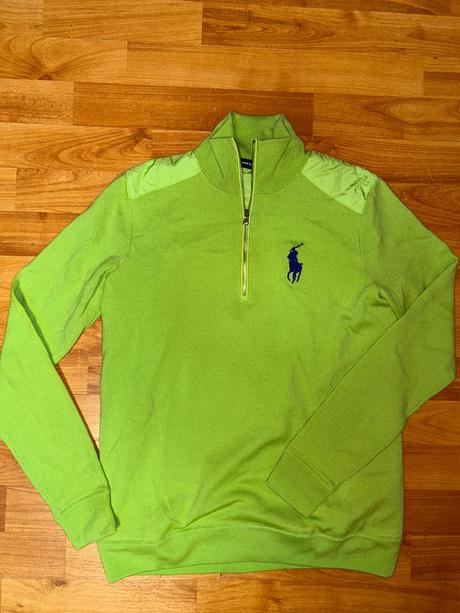 Zářivě zelená mikina se stojáčkem, ralph lauren, ralph lauren,s