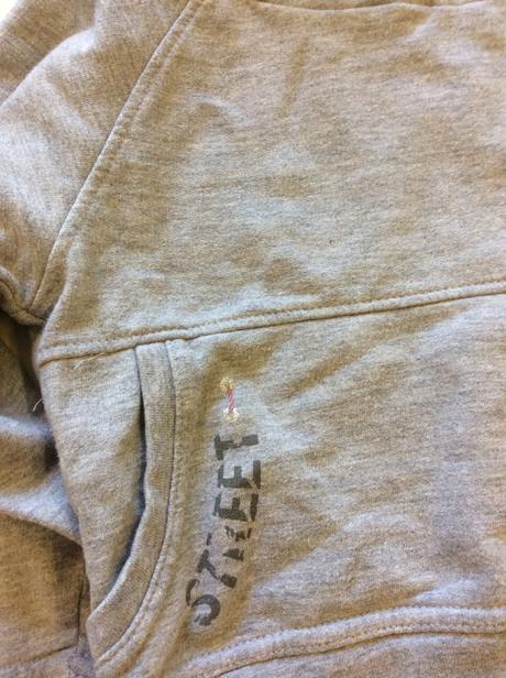 Šedá mikina -klokanka, 98