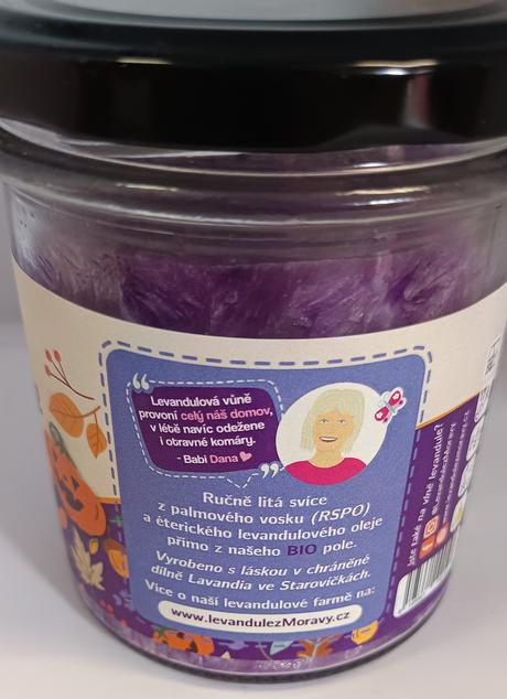 Palmová vonná svíčka - levandule,