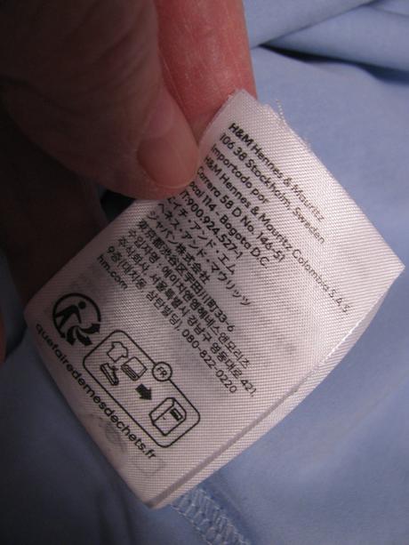 Dívčí kratší bavlněné elastické tričko h&m, h&m,164