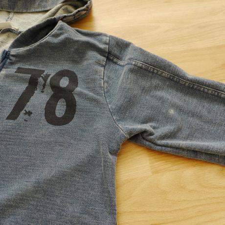 Dzinovy vzhled modra mikina s kapucou 158/164, kids,158