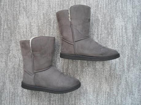 Šedé boty kozačky sněhule, graceland,37